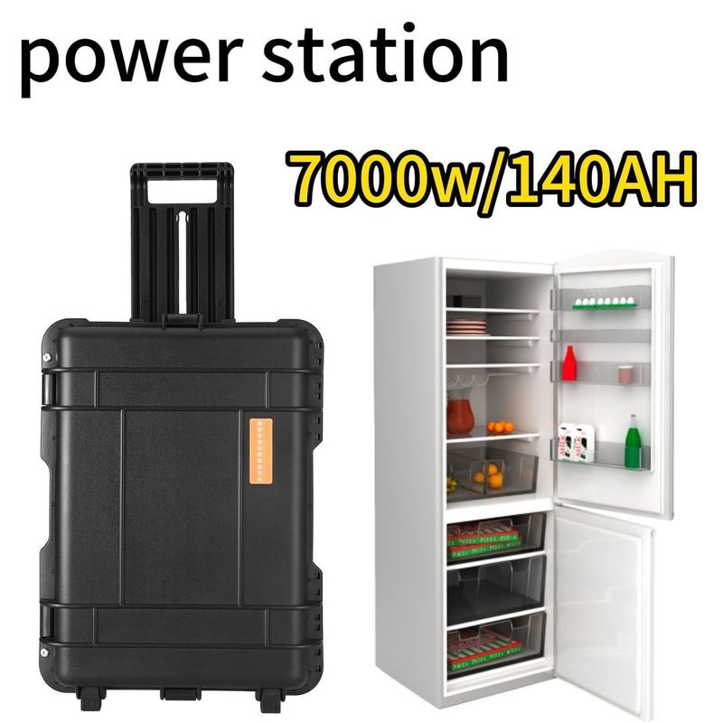 Açık hava ve şebeke şarjı için 7000W taşınabilir güneş enerjisi santrali