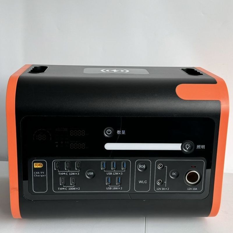 Portatif Güç Santrali 2200W Açık Hava Kampı için Saf Sine LiFePO4 UPS Yedek Pil
