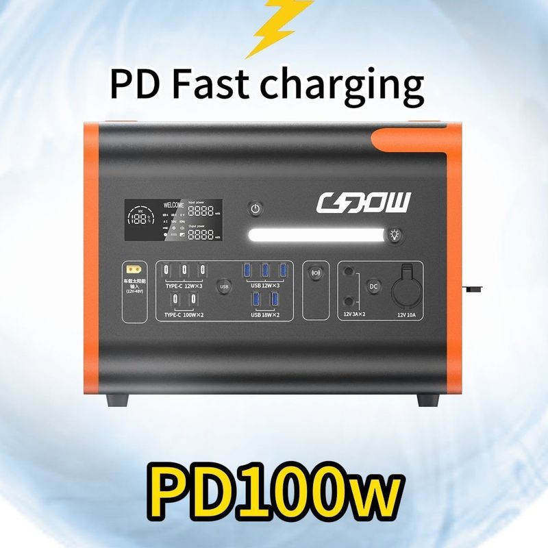 2200W Portatif Enerji Depolama Teknolojisi Araba Şarjı için Dışarıda Mobil Elektrik İstasyonu