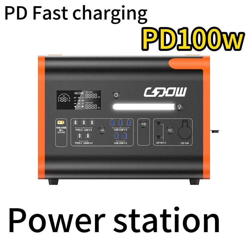 2200W/40ah AT22 AC Çıkış Soket Ev Enerji Depolama Gücü Dış Güç Santrali