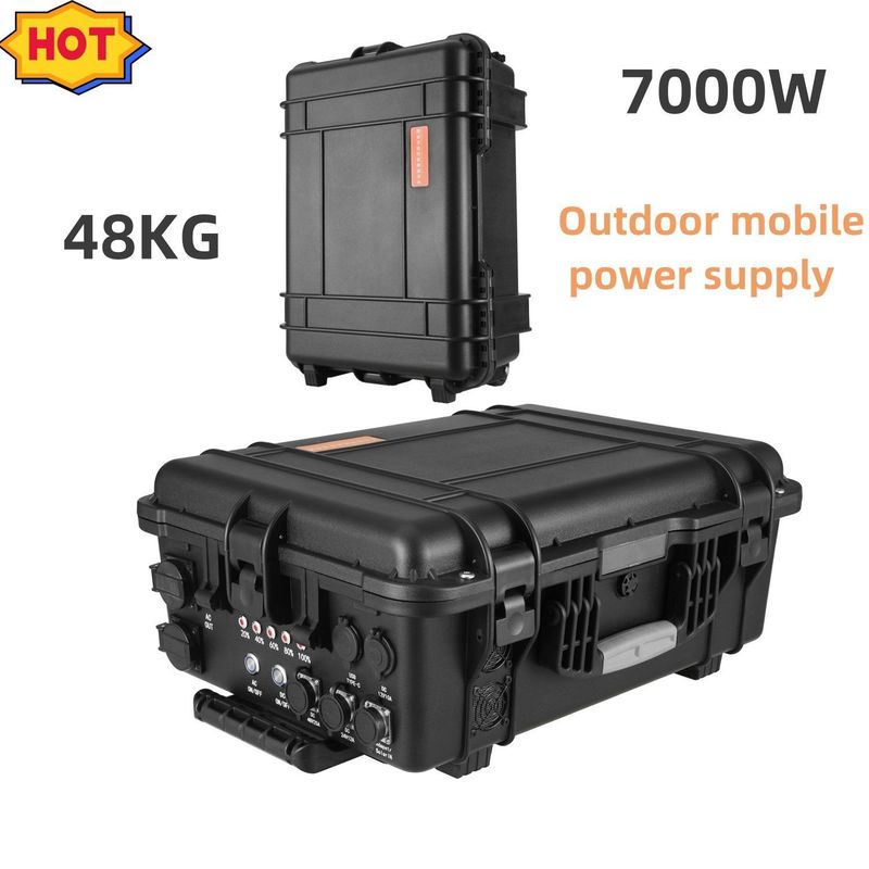 7000W Kamping Güneş Taşınabilir Şarj Gücü İstasyonu 15A Max AC Çıkış Akımı