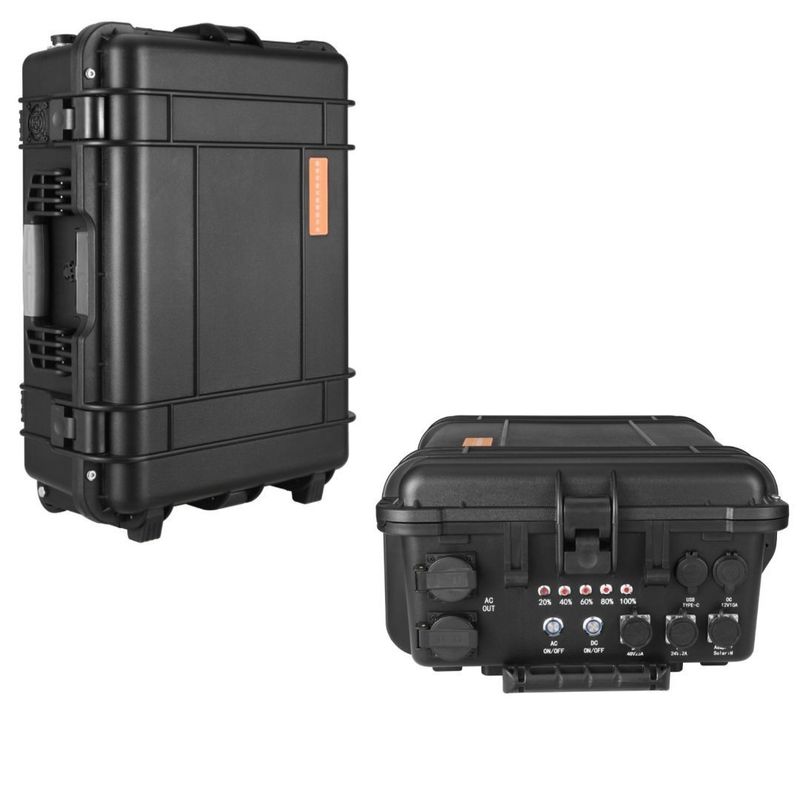 Taşınabilir Elektrik İstasyonu 110V/220V/3000W/4000W/5000W Siyah Lityum Pil Acil CE.Un38.3