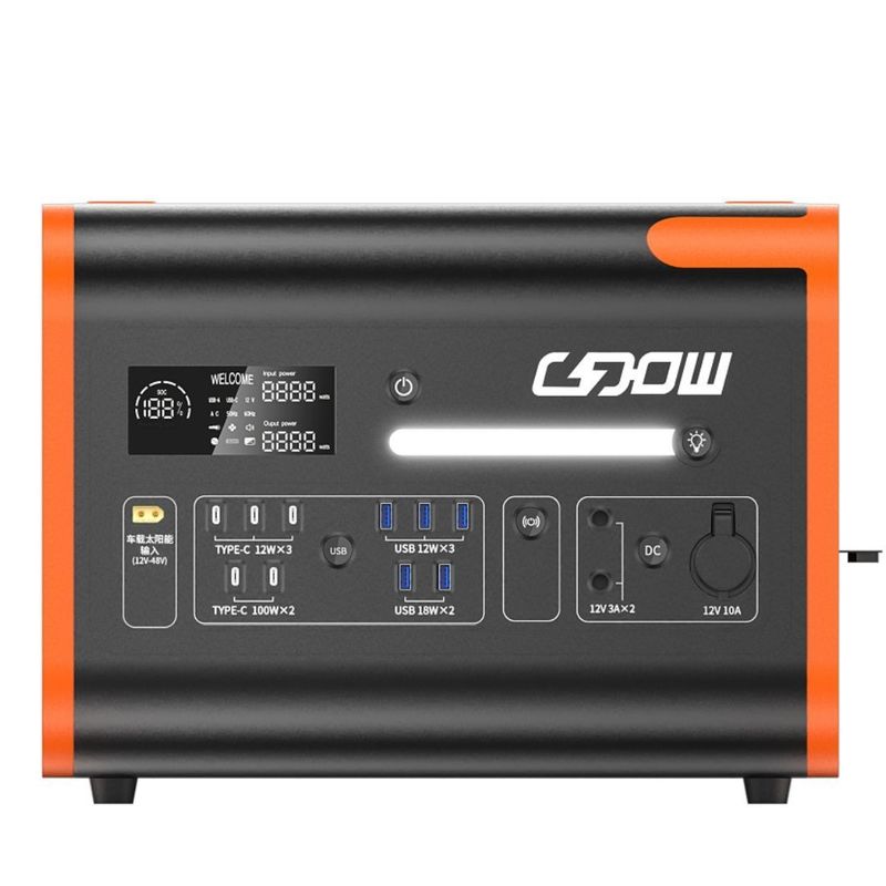 LiFePO4 Enerji 2200W/2400W Güneş Jeneratörü Taşınabilir Elektrik Santrali Hayat Süresi 2000 Zaman