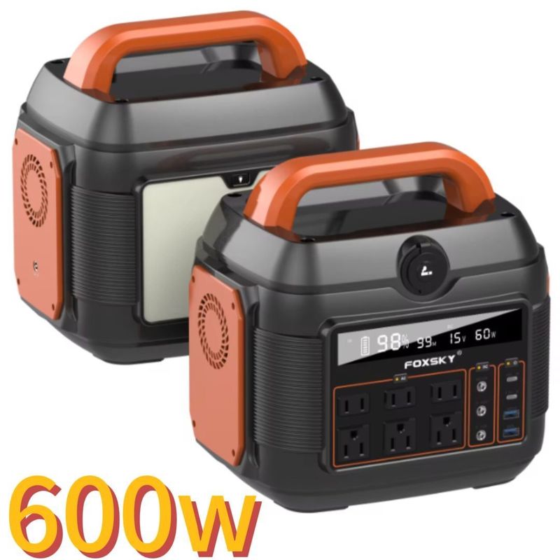 Yedek enerji depolama ve açık hava etkinlikleri için 600W taşınabilir enerji istasyonu