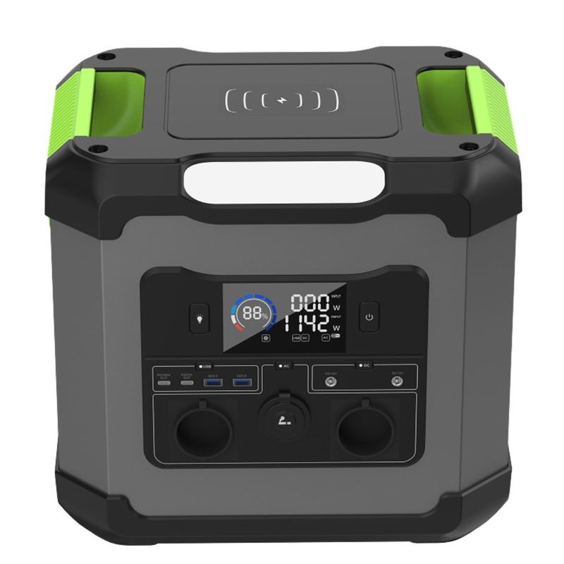 12V-13V/10A DC çıkış 1500W/1344wh Dış Ev İhtiyaçları için Taşınabilir Elektrik İstasyonu
