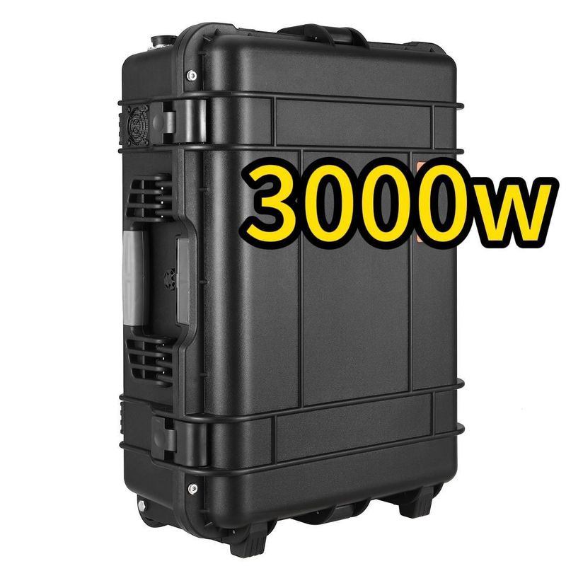 3000W/3000wh Taşınabilir Enerji Depolama Elektrik İstasyonu ABS Yolculuk için Alaşım Kabuk Malzemesi