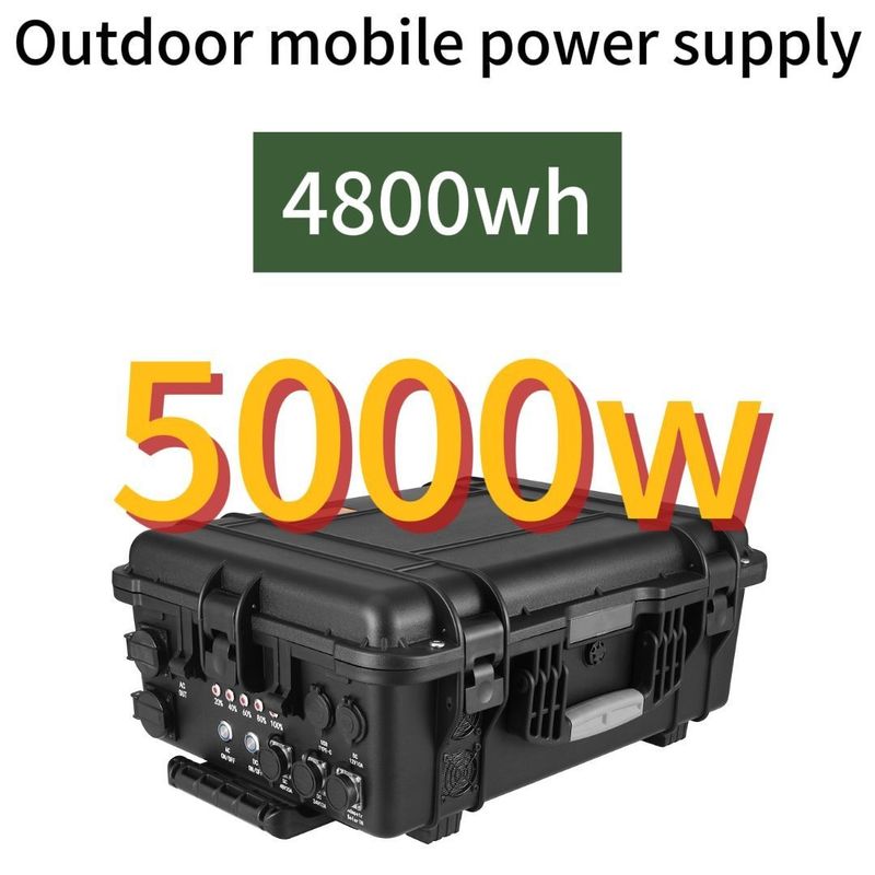 5000W/4800whlifepo4 Araba Şarjı İçin Dışarıda Şarj Edilebilir Güneş ve Rüzgar Enerji Santrali