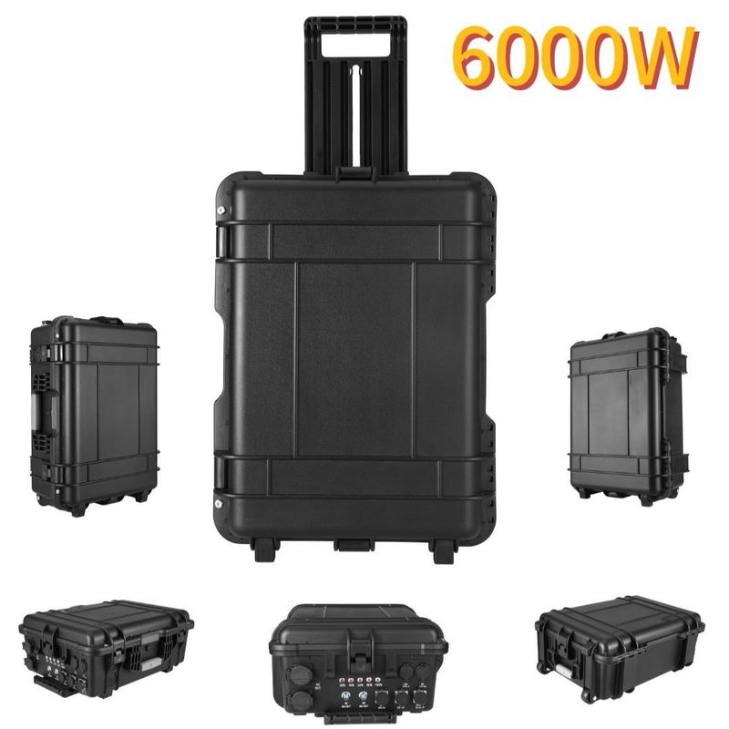 AC çıkış akımı 15A Max 6000W seyahat kamp ve acil durumlar için açık hava USB şarj cihazı