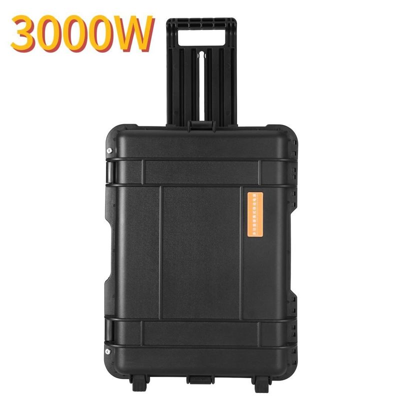 3000W Siyah Çekici Kutusu Taşınabilir Güneş Rüzgar Elektrik Santrali 2kw LiFePO4 Lityum Pil