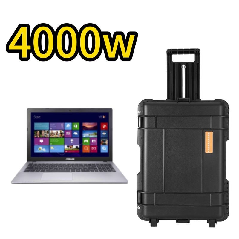 Ev ve kamp için AC Saf Sinüs Dalgası Taşınabilir Güç 4000W Çıkış Soketi Tüm Türler