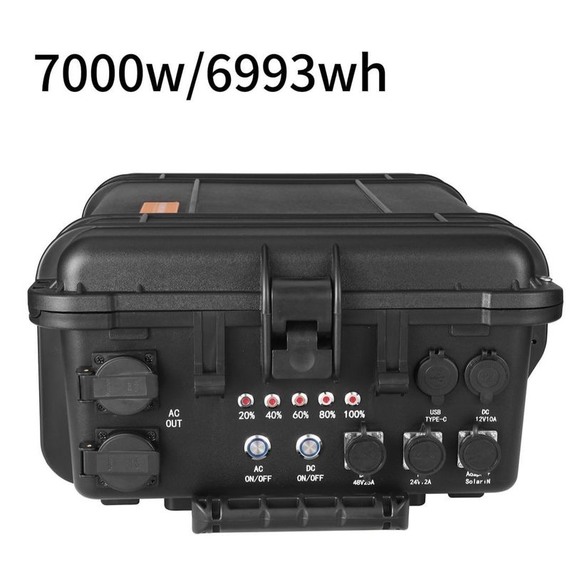 Kabuk malzemesi ABS Alaşım Taşınabilir Güneş Enerjisi Santrali Dış mekan için 3000W/5000W/7000W 4000W