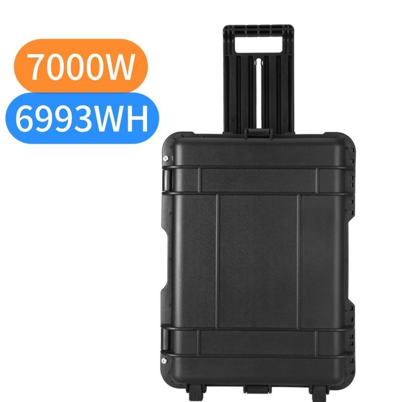 AC Saf Sinüs Dalgası Çıkışı 7000W Dış Güç Santrali LiFePO4 Taşınabilir Güneş Jeneratörü