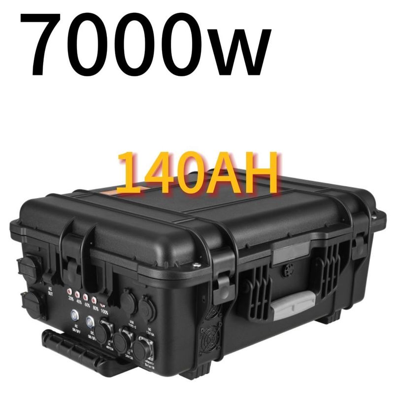 110V/220V AC Çıktısı 7000W/6993wh Doğu Asya için Açık Hava Acil Hareketli Elektrik Santrali